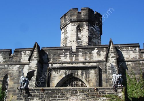 Eastern State Penitentiary, with gargoyles